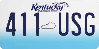 KY license plate 411USG
