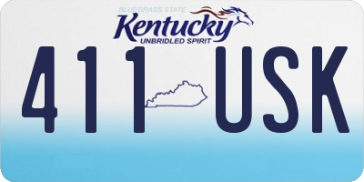 KY license plate 411USK