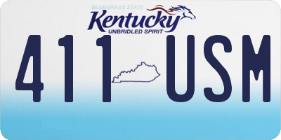 KY license plate 411USM