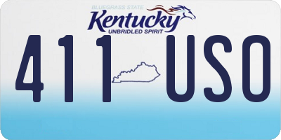 KY license plate 411USO