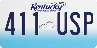 KY license plate 411USP
