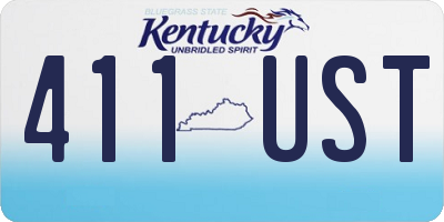 KY license plate 411UST