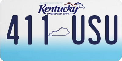 KY license plate 411USU