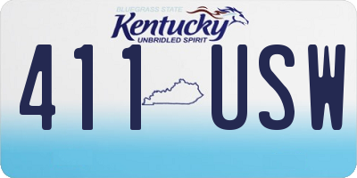 KY license plate 411USW