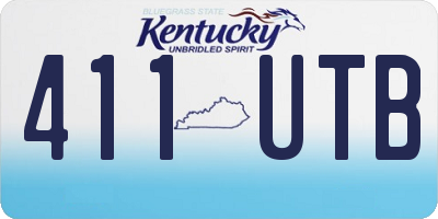 KY license plate 411UTB