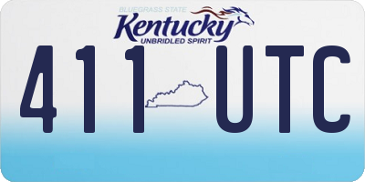 KY license plate 411UTC