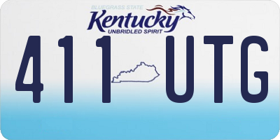 KY license plate 411UTG