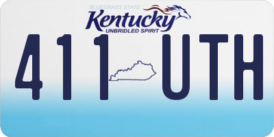 KY license plate 411UTH