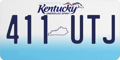 KY license plate 411UTJ
