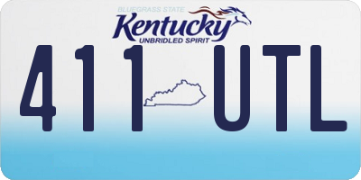 KY license plate 411UTL