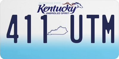 KY license plate 411UTM