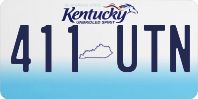 KY license plate 411UTN