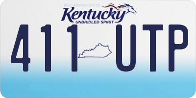 KY license plate 411UTP