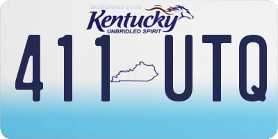 KY license plate 411UTQ