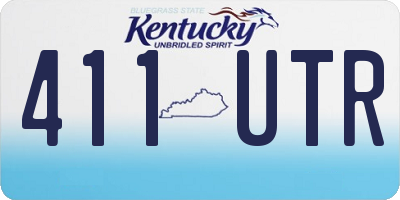 KY license plate 411UTR