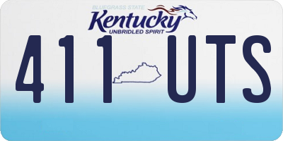 KY license plate 411UTS