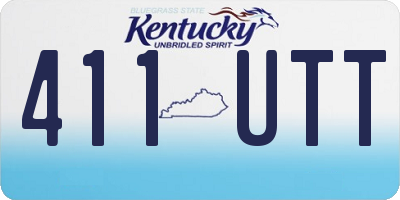 KY license plate 411UTT