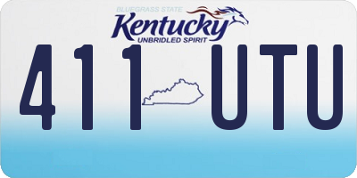 KY license plate 411UTU