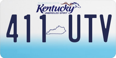 KY license plate 411UTV