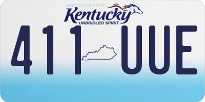 KY license plate 411UUE