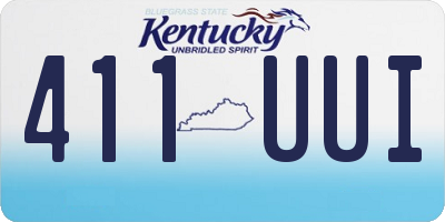 KY license plate 411UUI