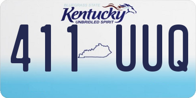 KY license plate 411UUQ