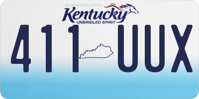 KY license plate 411UUX