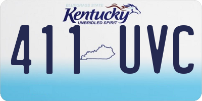 KY license plate 411UVC