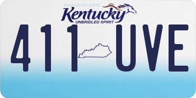KY license plate 411UVE