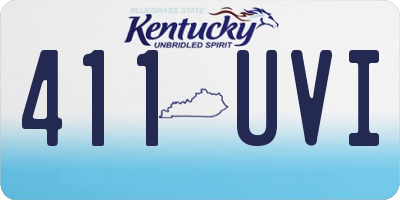 KY license plate 411UVI