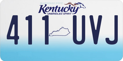 KY license plate 411UVJ