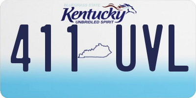 KY license plate 411UVL