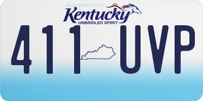 KY license plate 411UVP