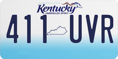 KY license plate 411UVR