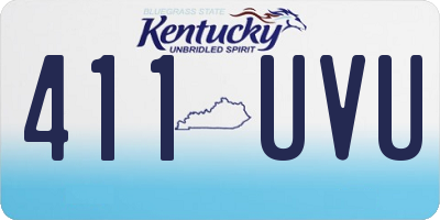 KY license plate 411UVU