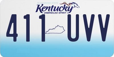 KY license plate 411UVV