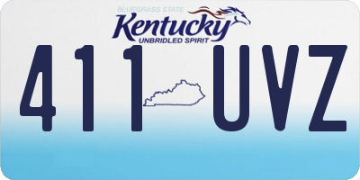 KY license plate 411UVZ