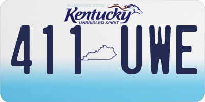 KY license plate 411UWE