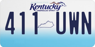 KY license plate 411UWN