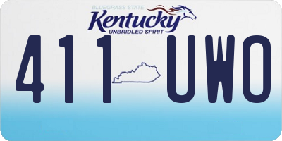 KY license plate 411UWO