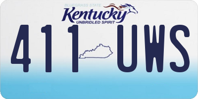 KY license plate 411UWS