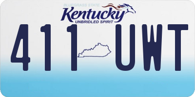 KY license plate 411UWT