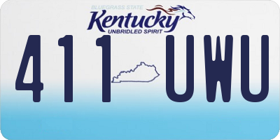 KY license plate 411UWU