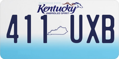 KY license plate 411UXB