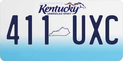KY license plate 411UXC