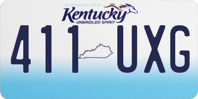 KY license plate 411UXG