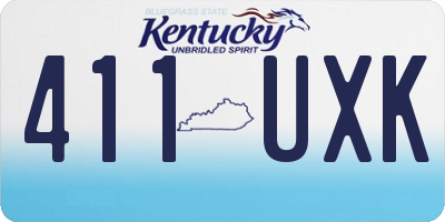 KY license plate 411UXK
