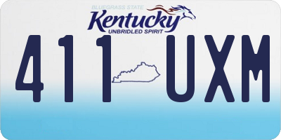 KY license plate 411UXM