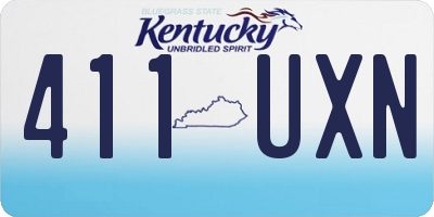 KY license plate 411UXN