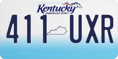 KY license plate 411UXR